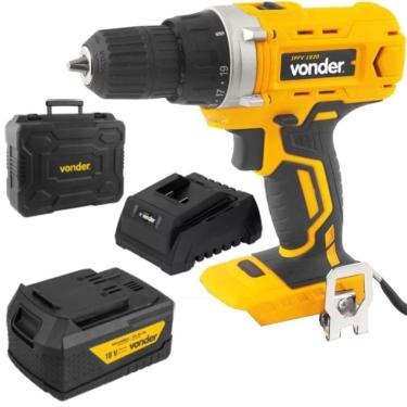 Imagem de Parafusadeira Furadeira 3/8 POL com Bateria e Carregador VONDER