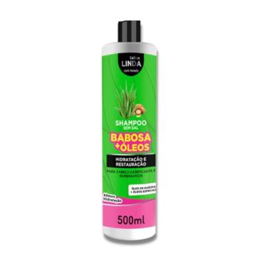 Imagem de Shampoo Babosa e Óleos Especiais 500ml Para Cuidado Capilar Completo Hidratação Intensa e Nutrição Profunda Sallon Linda