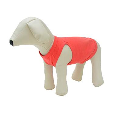 Imagem de Camisetas regatas para animais de estimação 2018 roupas para cachorro roupas em branco Top coletes para cães pequenos de tamanho médio grande 100% algodão colete de verão clássico (G, lagosta rosa)