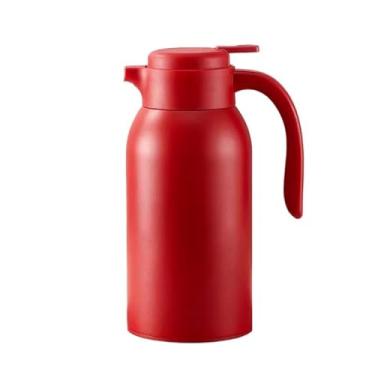 Imagem de Garrafa térmica térmica de café isolada doméstica chaleira de água isolada de aço inoxidável de grande capacidade garrafa isolada, chaleira de água quente de estudante dormitório térmico a vácuo (cor: