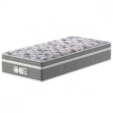 Imagem de Colchão Solteiro 88x188x32 Evolution Molas Ensacadas Cinza Com Branco Pro Dormir Cinza...