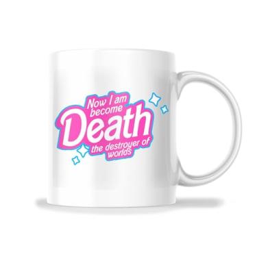 Imagem de Caneca Now I Am Become Death Destroyer Of Worlds - Caneca engraçada de meme Barbenheimer - Caneca de 325 ml Ótimo presente para férias, aniversário, Natal - Caneca de sublimação de tinta cerâmica