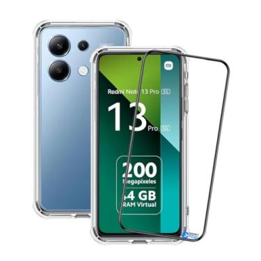 Imagem de Kit Capa Capinha case Para Redmi Note 13 Pro Case Anti Impacto Transparente + Película De Vidro