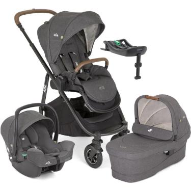 Imagem de Kit Joie Versatrax Trio c/ Mosés e Bebê Conforto e I-Base 2