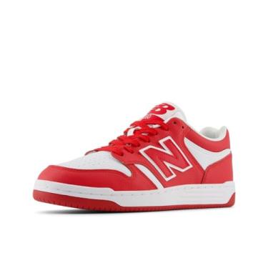 Imagem de New Balance Tênis masculino 480 V1, Equipe vermelho/branco, 35