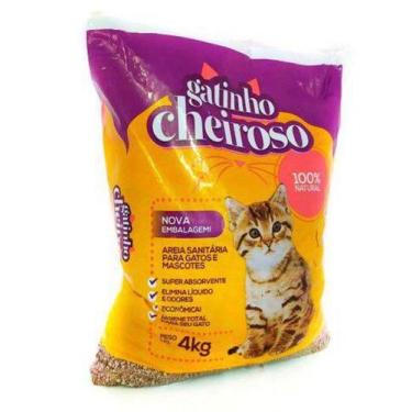 Imagem de Areia Sanitária Para Gatos Gatinho Cheiroso 4kg