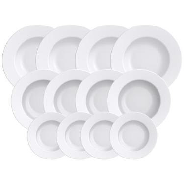 Imagem de Jogo de Pratos Redondo de Porcelana Branco - Tramontina Maria Augusta 