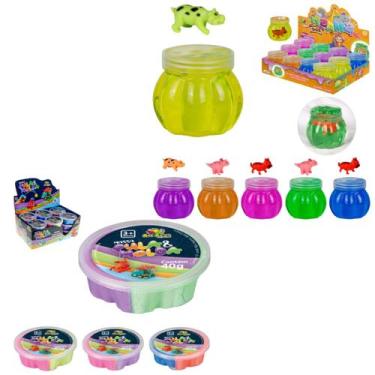 Imagem de Kit Brinquedo Crianças ZOO 5 Massa Pula e Molda 40g + Diversão Incríve