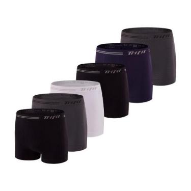 Imagem de 6 Cuecas Boxer Masculina Trifil Sem Costura De Microfibra Toque Macio 
