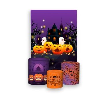 Imagem de Painel De Festa Vertical 1,50 x 2,20 + Trio De Capas Cilindro - Hallow