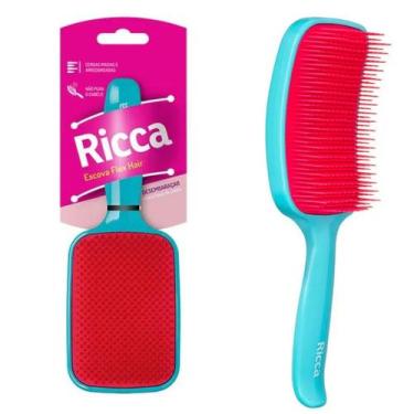 Imagem de Escova De Cabelo Ricca Raquete Flex Blue 451