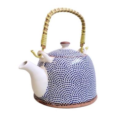 Imagem de Bule de Chá Flores Grande Porcelana Infusor de Inox 900ml - MultiA, Co