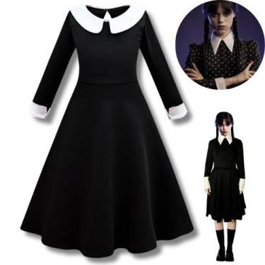 Imagem de Fantasia Vestido Wandinha Infantil Família Addams  - Bela Import, G