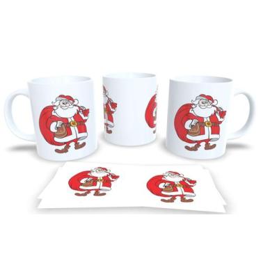 Imagem de Canecas de Porcelana Personalizadas Papai Noel - Estampa Sublimada, Mo