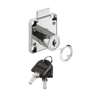 Imagem de Fechadura de Embutir 32 mm com Chave Dobrável Cromada - Hafele