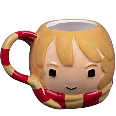 Imagem de Harry Potter Caneca de café Hermione Granger, 680 g - Design Chibi fofo com alça de cachecol da Grifinória - Oficialmente licenciada - Presente de livro e filme para crianças, adolescentes e adultos