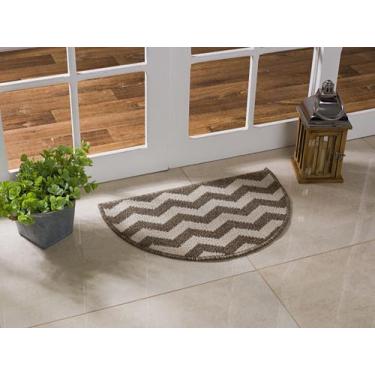 Imagem de Tapete Capacho Porta de Entrada Meia Lua Antiderrapante 38x60 cm - Cas