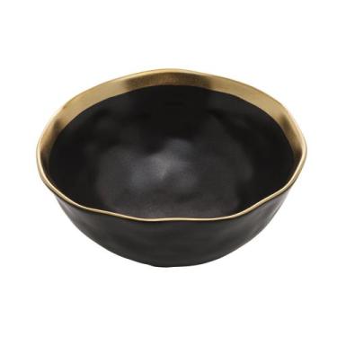 Imagem de Bowl Porcelana Preto e Dourado Dubai 15x6cm Wolff