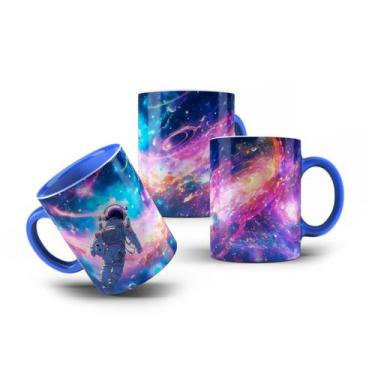 Imagem de Caneca de Porcelana Espaço Atmosfera Astronauta Planetário - LaVince