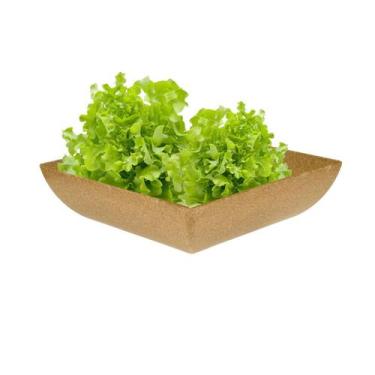 Imagem de Saladeira Quadrada 2,9 Lt Vasilha Petisqueira Marrom Claro - Evo