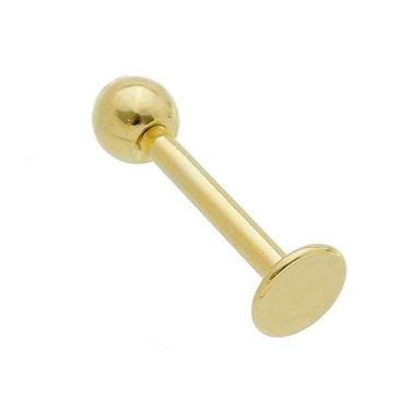 Imagem de Piercing Labret Bolinha Placa disquinho labio boca em Ouro 18K k035 25