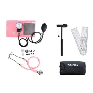 Imagem de Kit Fisioterapia Esfigmo Esteto Martelo Buck Goniômetro Case - PREMIUM
