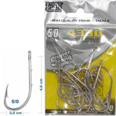 Imagem de Anzol Marine Sports 4330 Super Strong 4/0 Ao 6/0 Nickel 20 Unidades, 4