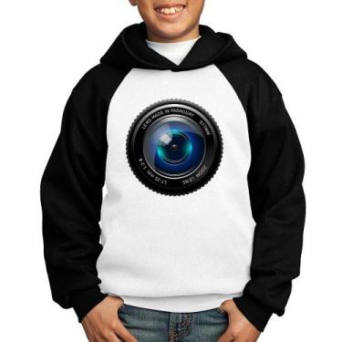 Imagem de Moletom Infantil Lente Câmera - Foca na Moda, Branco, Preto, 2
