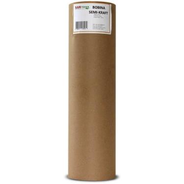 Imagem de Papel KRAFT Bobina 60CM X 200M 80G com Brilho 1 - Santeck