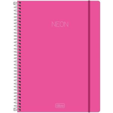 Imagem de Caderno Univ. 1 Mat. Neon Rosa Tilibra