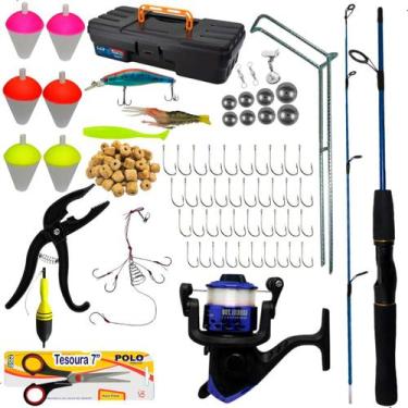 Imagem de Kit Pesca Completo Vara Molinete Maleta Pronto Para Usar - Summer