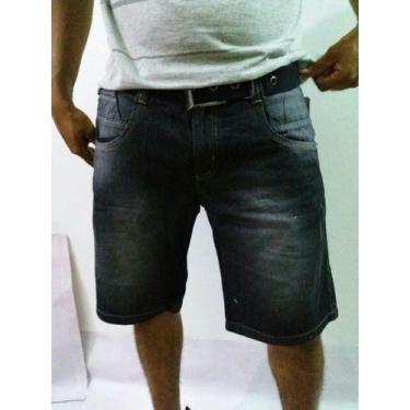 Imagem de Kit Com 2 Bermudas Jeans Masculina - TLT, Preto, 44, Masculino