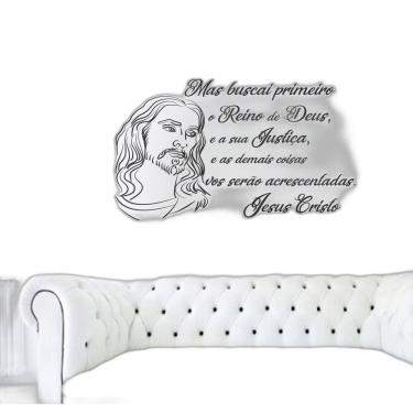 Imagem de Adesivo Decorativo De Parede Frase Religião Reino De Deus