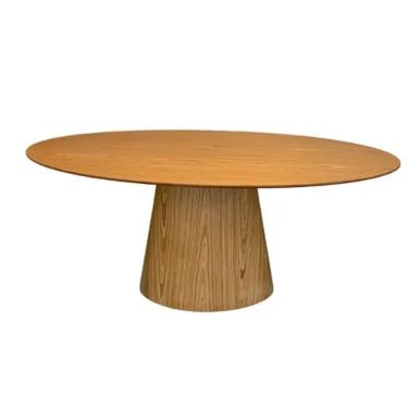 Imagem de Mesa De Jantar Oval Cone 160 x 90 cm Freijó Marrom
