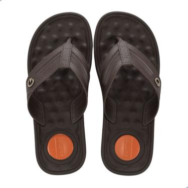 Imagem de Chinelo Masculino de Dedo Alabama Cartago Marrom e Laranja