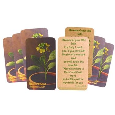 Imagem de Westmon Works Faith of a Mustard Seed Prayer Card Bulk Pack Matthew 17:20 Versículo da Bíblia Escritura Feito nos EUA, Conjunto de 10