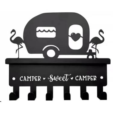 Imagem de Baoyemes Porta-chaves, suporte de parede, chaveiro de parede, gancho para chaveiro, montado na parede com 10 ganchos, arte de metal, ganchos decorativos para sala de estar, banheiro, cozinha.