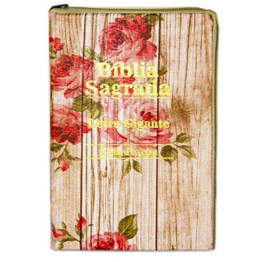 Imagem de Bíblia Sagrada Letra Gigante - Zíper - Romantic C/ Harpa Cristã - REI 