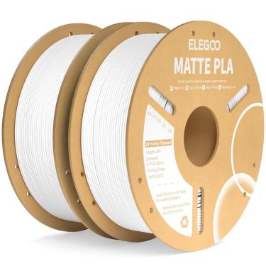 Imagem de Filamento de impressora 3D ELEGOO Matte PLA Matte White 2 kg 1,75 mm