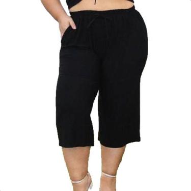 Imagem de Kit 2 Calça Plus Size Pantacourt Feminina Malha Viscolycra - Moda_Gasp