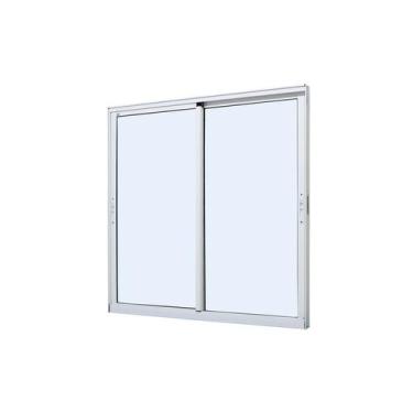 Imagem de Janela de Correr em Alumínio Branco Caribe Max 120x120x6cm 2 Folhas Mó