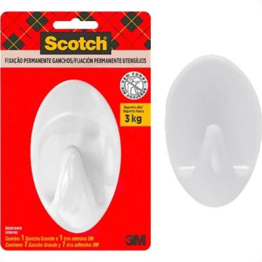 Imagem de Gancho 3M Scotch Permanente Grande 3Kg Com 1 Peca