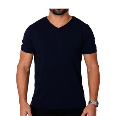 Imagem de Camiseta Gola V Azul Marinho - Montana, G