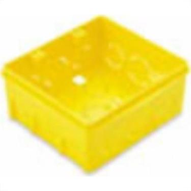 Imagem de Caixinha Luz Plastica 4X4 Tramontina Amarela Orelha Pvc  - Kit C/20