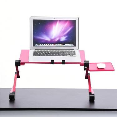 Imagem de ZJchao Suporte para Laptop com Ventilador, Mesa de Laptop 360° Ajustável Dobrável com Almofada e Mouse Pad