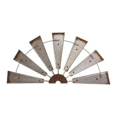 Imagem de Kuntesetty Moinho de ferro decoração da parede arte criativa moderna pendurado ornamento decoração para casa casamento escritório sala jantar café, Meio Círculo