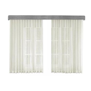 Imagem de Cortina Gaze De Linho 6m X 2,80m Trilho Voil Flame Ambiente Aconchegan