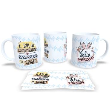 Imagem de Canecas de Porcelana Personalizada Páscoa Encanto e Doçura em Cada Gole