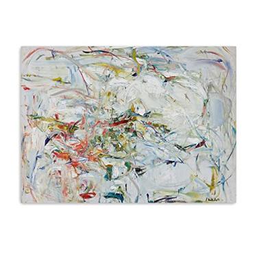 Imagem de JZSDGB Famosa arte de parede em tela - impressão abstrata Jackson pollock - Reproduções de pinturas pôsteres-'Links coloridos, 1956' Imagens de arte para decoração de quarto 80 x 120 cm (31 x 47 pol)