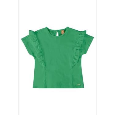 Imagem de Blusa Infantil Básica em Meia Malha Up Baby, Verde, 1